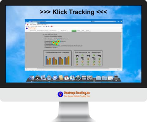 Klick Tracking unseres Heatmap Tracking Tools Klick Tracking unseres Heatmap Tracking Tools